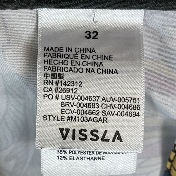 Vissla Short Mens 32 Multicolor Swim Trunk‎ Board Shorts Pocket Adult - Picture 9 of 12